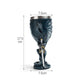 Resin Raven Bird Sculpted Goblet 2 PCS, Dark‑toned Gothic Resin Cup, Stainless Steel Inner Cup for Christmas & Halloween Holiday Setup
