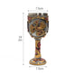 Resin Round Relief‑Medallion Goblet 2 PCS, Multi‑pattern Embossed Resin Cup, Stainless Steel Liner, Decor Tableware for Christmas & Halloween Party