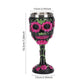 Resin Skull & Rose Embossed Goblet, Artistic Sculpted Cocktail Cup, Festive Bar Decor for Christmas & Halloween Holiday Occasion