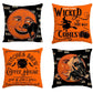 Christmas & Halloween Decorative Pillow Cover 4PC, Style 2, Suitable For Sofa, Living Room, Bedroom, 45x45cm Does Not Include Pillow Core, Skin‑friendly Cushion Cover For Household Scene Layout