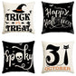 4PC Holiday Decorative Pillow Cover For Christmas & Halloween, Style 4, Suitable For Sofa, Living Room, Bedroom, 45x45cm Does Not Include Pillow Core, Breathable Cushion Cover For Holiday Household Ornament