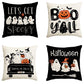 Decorative Pillow Cover 4PC For Christmas & Halloween, Style 6, Suitable For Sofa, Living Room, Bedroom, 45x45cm Does Not Include Pillow Core, Wear‑resistant Cushion Cover For Long‑time Home Usage
