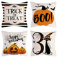 4PC Household Decor Pillow Cover, For Halloween & Christmas Festival Layout, Style 27, Suitable For Sofa, Living Room, Bedroom, 45x45cm Does Not Include Pillow Core, Household Layout Cushion Cover For Holiday Themed Decoration
