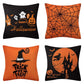 Halloween & Christmas Household Decoration 4PC Pillow Cover, Style 29, Suitable For Sofa, Living Room, Bedroom, 45x45cm Does Not Include Pillow Core, Simple‑styled Cushion Cover For Multiple Furnishing Matches