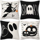 Christmas & Halloween Household Decor Item 4PC Pillow Cover, Style 46, Suitable For Sofa, Living Room, Bedroom, 45x45cm Does Not Include Pillow Core, Household Ornament Piece Cushion Cover For Multi‑holiday Application