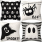 4PC Multi‑holiday Decor Pillow Cover, Christmas & Halloween Room Layout Supply, Style 48, Suitable For Sofa, Living Room, Bedroom, 45x45cm Does Not Include Pillow Core, Home Decor Accessory Cushion Cover For Holiday Household Gathering