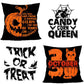 4PC Holiday Layout Pillow Cover Fit For Halloween & Christmas, Style‑62, Suitable For Sofa, Living Room, Bedroom, 45x45cm, Pillow Insert Not Included, Flexible Texture Cushion Cover For Multiple Scene Combination