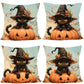 4PC Decorative Home Pillow Cover For Christmas & Halloween, Style‑64, Suitable For Sofa, Living Room, Bedroom, 45x45cm, Pillow Insert Not Included, Elegant Look Cushion Cover For Room Visual Improvement