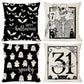 4PC Themed Household Pillow Cover Fit For Christmas & Halloween, Style‑102, Suitable For Sofa, Living Room, Bedroom, 45x45cm, Pillow Insert Not Included, Solid Craft Cushion Cover For Stable Daily Application