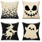 Christmas & Halloween Household Accent 4PC Pillow Cover, Style‑107, Suitable For Sofa, Living Room, Bedroom, 45x45cm, Pillow Insert Not Included, Light‑touch Cushion Cover For Festive Corner Ornament