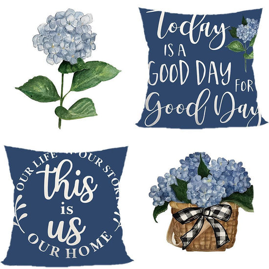 4PC Indoor Ornament Pillow Cover For Christmas & Halloween Occasion, Style‑91, Suitable For Sofa, Living Room, Bedroom, 45x45cm, Pillow Insert Not Included, Wear‑proof Cushion Cover For Repeated Festival Usage