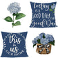 4PC Indoor Ornament Pillow Cover For Christmas & Halloween Occasion, Style‑91, Suitable For Sofa, Living Room, Bedroom, 45x45cm, Pillow Insert Not Included, Wear‑proof Cushion Cover For Repeated Festival Usage