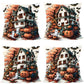 Decorative Holiday Pillow Cover 4PC For Christmas & Halloween, Style‑81, Suitable For Sofa, Living Room, Bedroom, 45x45cm, Pillow Insert Not Included, Smooth Hand‑feel Cushion Cover For Room Style Upgrade