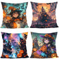 4PC Multi‑holiday Pillow Cover For Halloween & Christmas, Style‑78, Suitable For Sofa, Living Room, Bedroom, 45x45cm, Pillow Insert Not Included, Clean‑finish Cushion Cover For Household Visual Adjustment