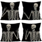 Halloween & Christmas Home Party 4PC Pillow Cover, Style‑97, Suitable For Sofa, Living Room, Bedroom, 45x45cm, Pillow Insert Not Included, Tear‑resistant Cushion Cover For Frequent Disassembly