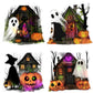 4PC Themed Decor Pillow Cover For Christmas & Halloween Occasion, Style‑95, Suitable For Sofa, Living Room, Bedroom, 45x45cm, Pillow Insert Not Included, Muted‑tone Cushion Cover For Low‑key Festive Layout