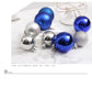 24Pcs Glossy Plastic Holiday Hanging Baubles, Fruit Green 4cm Electroplated Balls Used in Christmas Wreath and Halloween Venue Decoration