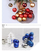 24Pcs Electroplated Plastic Holiday Tree Ornaments, Red 3cm Hanging Balls for Christmas Tree Decor and Halloween Festive Background Layout