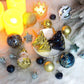 72 Count Mixed Xmas Hanging Decor Kit in House Outline Box, Irregular Painted Electroplated Balls with Doll and Sleigh Accessories, Red Green Tone Suitable for Christmas Indoor Decoration and Halloween Atmosphere Setup