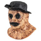 Top Hat Decor Scarecrow Latex Mask, Retro Terror Full Head Cover for Halloween Masquerade Ball, Haunted Venue Decor and Christmas Themed Performance, Model 40559