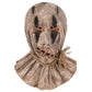 Cross Stitch Eye Scarecrow Full Head Mask, Frayed Burlap Edge Scary Face Cover for Halloween Cosplay Party, Holiday Carnival and Funny Christmas Dress Up, Model 40880