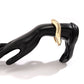 Abstract Crinkle Metal Open Bangle Bracelet, Light Gold Irregular Curved Cuff, Trendy Daily Accessory Suitable for Xmas and Halloween Holiday Presents, Style Code 2267