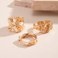 Irregular Crumple Metal Stacking Ring 3 Pieces Set, Gold Lava Texture Open Band Rings, Women Trendy Finger Jewelry for Christmas Halloween Party Favors, Code 4541