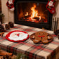 Christmas Hat Decorative Table Coasters Pack of 2, Christmas & Halloween Festive Table Setting Accessory, Mini Holiday Present, Anti-wear Desktop Cup Holder Mat