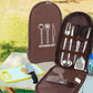 Portable Camping Tool Storage Pouch Made of Oxford Cloth, Christmas & Halloween Outdoor Trip Accessory, Multifunctional Picnic Sundries Organizer Bag, Khaki, Cooking Utensils Not Included
