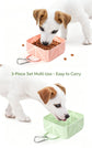 Portable Collapsible Dog Cat Travel Bowl, Soft Silicone Pet Water Feeder, Christmas & Halloween Hiking Walking Pet Supply, Thoughtful Gift for Fur Baby, 500ml, Qingcheng Grey