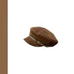 Mini Luxury‑Look Beret Hat, Coffee Tone, Adjustable 56‑58cm, Christmas & Halloween Commute Outfit Headwear, Soft Fashion Retro Cap, Women Holiday Gift