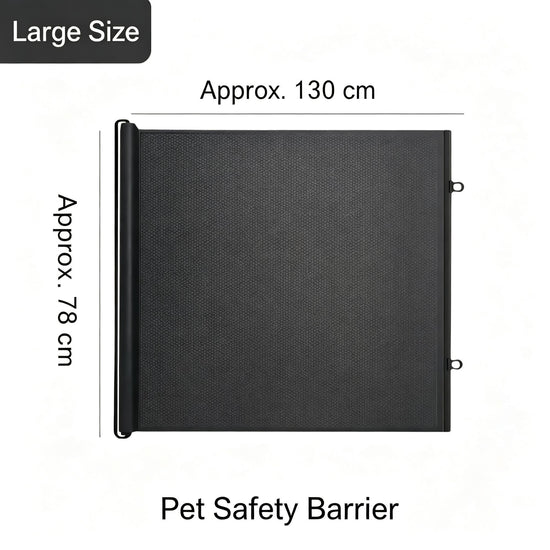 Automatic Retractable Pet Gate, Large Size Black 78*130cm, Anti‑jump Cat Separation Fence, Home Safety Barrier, Christmas & Halloween Pet Supply, Thoughtful Holiday Present