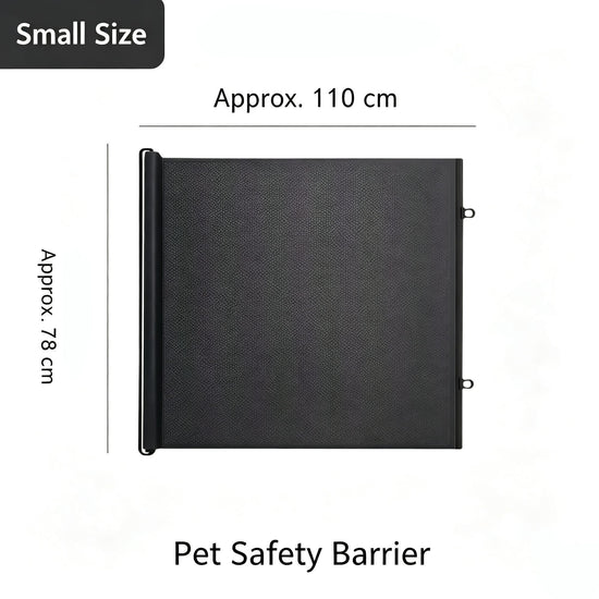 Auto Retractable Cat Barrier Gate, Small Size Black 78*110cm, Anti‑jump Pet Safety Fence, Home Isolation Guard, Christmas & Halloween Pet Supply, Thoughtful Holiday Souvenir