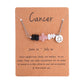Zodiac Sign Chip Stone Necklace,Stainless Steel Irregular Natural Crystal Pendant,Cancer Themed Jewellery,Ideal for Christmas Halloween Party Wear & Holiday Gift