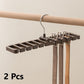 Multi‑Hole Belt Organiser Hanger,10‑Slot Closet Storage Rack for Ties Scarves Belts,Brown 2‑Pack,Space‑Saving Household Accessory,Christmas Halloween Home Organisation Gift