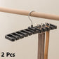 Wardrobe Belt Hanger Holder,10‑Slot Multi‑Purpose Storage Rack for Ties and Scarves,Black 2‑Pack,Home Closet Sorting Gadget,Christmas Halloween Housewarming Gift