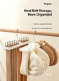 Combined Colour Belt & Tie Storage Rack,10‑Hole Hanging Organiser for Scarf Belt Collection,Beige & Black 2‑Pack,Handy Wardrobe Sorting Accessory,Christmas Halloween Holiday Home Present