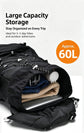 Heavy‑Duty Nylon Camping Rucksack 60L Dark Blue,Adjustable Volume Backpack With Rain Cover,Reliable Gear for Hiking Long‑Distance Travel,Christmas Halloween Outdoor Trip Gift Idea