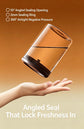 Round High Borosilicate Glass Sealed Canister 900ml With Transparent Brown Lid,Airtight Container for Coffee Beans Tea Leaves Ground Coffee,Countertop Food Storage Jar,Christmas Halloween Holiday Kitchen Present