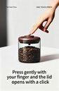 Light‑Shield Brown Glass Airtight Storage Jar 600ml Round High Borosilicate Canister,Sealed Container for Coffee Beans Tea Coffee Powder,UV‑Blocking Pantry Organiser,Christmas Halloween Housewarming Gift