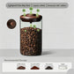 Light‑Shield Brown High Borosilicate Glass Airtight Canister 1200ml Round Jar,Sealed Storage Container for Coffee Beans Tea Coffee Powder,Large‑Capacity Pantry Food Jar,Christmas Halloween Home Kitchen Gift Idea