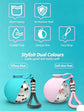 304 Stainless Steel Outdoor Pet Water Bottle, Tiffany Blue Printed Water Container With Black Lanyard, Collapsible Silicone Dog Bowl, Portable Walking Accessory, Christmas Halloween Pet Lover Gift