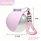 Round 304 Stainless Steel Pet Travel Water Cup, Soft Matte Pink Water Bottle With Pink Lanyard, Foldable Silicone Dog Bowl, Convenient Outdoor Walking Gear, Christmas Halloween Household Pet Present
