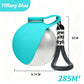 Portable 304 Stainless Steel Pet Water Bottle, Tiffany Blue Water Container Equipped With Black Lanyard, Collapsible Silicone Dog Bowl, Outdoor Hiking Walking Supply, Christmas Halloween Practical Pet Gift