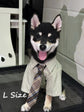 Chic Summer Pet Collared Shirt With Tie, Thin Breathable Garment for Cats & Puppies, Green, Size L, Back Length 34cm, Fits 8‑10kg Pets, Christmas Halloween Pet Styling Gift
