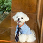 Thin Breathable Pet Collared Shirt With Decorative Tie, Summer Wear for Cats and Small Dogs, Blue, Size S, Back Length 24cm, Suitable for 3‑4kg Pets, Christmas Halloween Pet Fashion Present