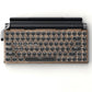 83 Keys Retro Punk Typewriter Mechanical Keyboard, Dual-Mode Bluetooth Hot Swappable Clicky Blue Switch, Wood Grain Shell With White Backlight, Custom Typing Accessory, Christmas Halloween Tech Enthusiast Gift