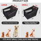 Back Single Seat Pet Car Basket Mat, Hardened Base & Ventilated Mesh Design, Waterproof Stain Proof Dog Seat Cover, Grey Small Size, Christmas Halloween Practical Pet Gift