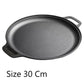 Dual Ear Uncoated Cast Iron Flat Griddle, Thick Solid Iron Skillet for Searing Meat, Flatbread & Seafood, 30cm Griddle, Durable Multi-Purpose Home Cookware, Christmas & Halloween Housewarming Present
