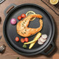 Large Double Handle Cast Iron Griddle Plate, Uncoated Thick Iron Pan for Big Batch Steak & BBQ Cooking, 42cm Griddle, Indoor & Outdoor Use, Christmas & Halloween Holiday Cookware Gift